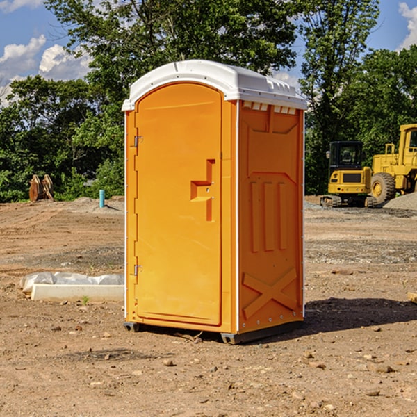 how often are the portable restrooms cleaned and serviced during a rental period in Trinidad CA